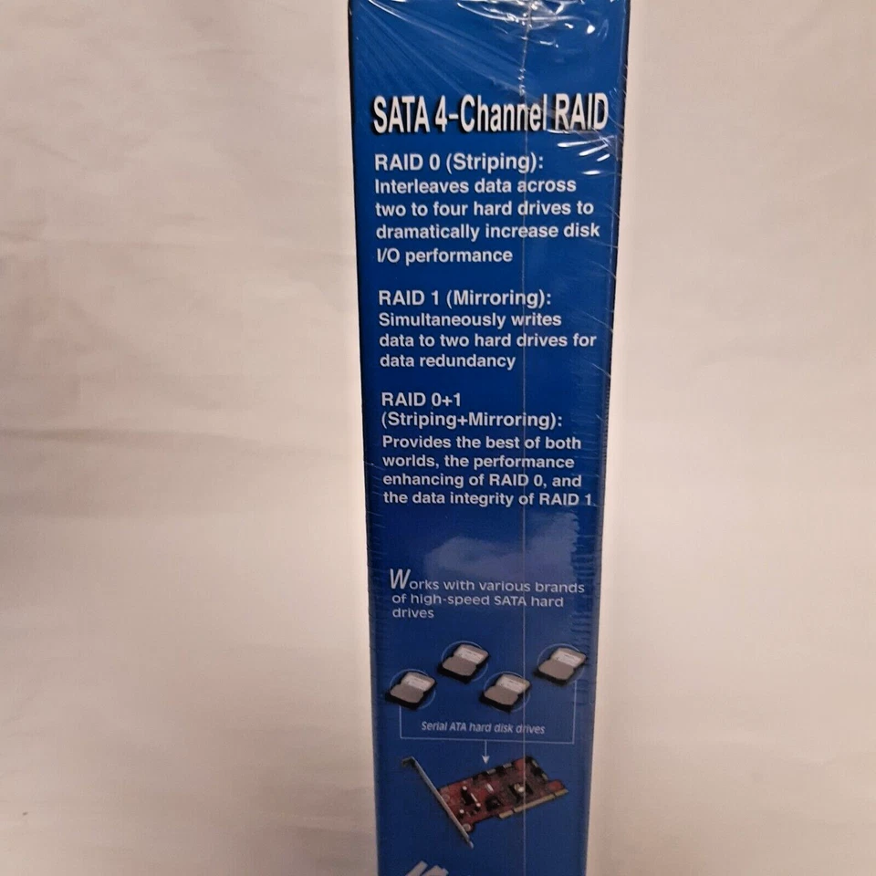 SIIG SC-SA4R12 SIIG HIGH SPEED Serial ATA 4-Channel RAID PCI CARD, NEW IN BOX - Image 4 of 4