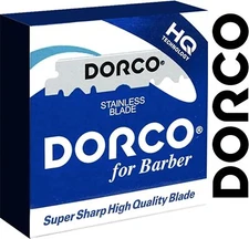 Dorco Stainless Steel Single Edge Razor Blades 100ct - Blue
