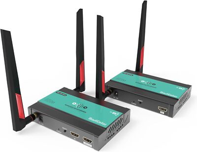 Basicolor Wireless HDMI Transmitter and Receiver 5.8GHz 1080P HD Extender Kit,20