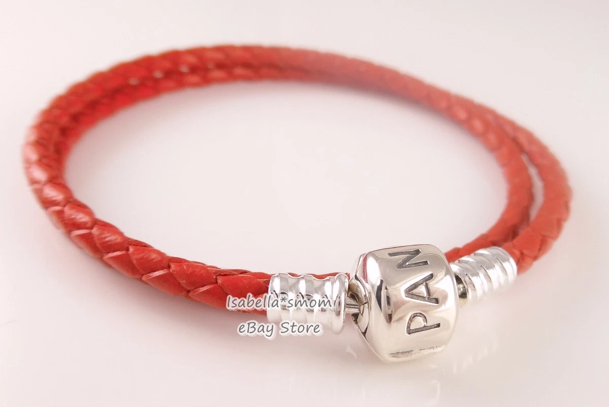 Pandora double woven leather bracelet sale
