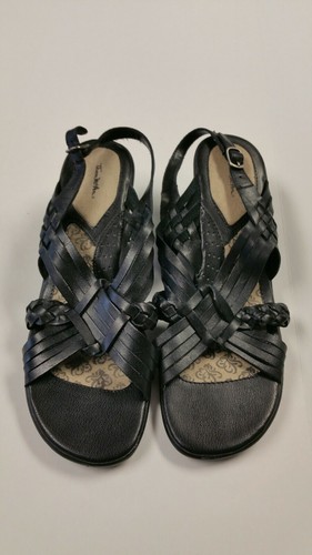 Thom Mcan Para Mujer Talla 11 Negro Sandalias De Cuero Trenzado | eBay
