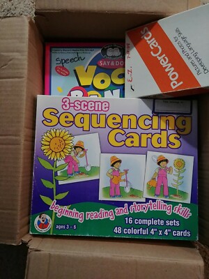 Say & Do Vocab Bingo + 3 scene Sequencing Card set + Power Verbs, Speech Therapy