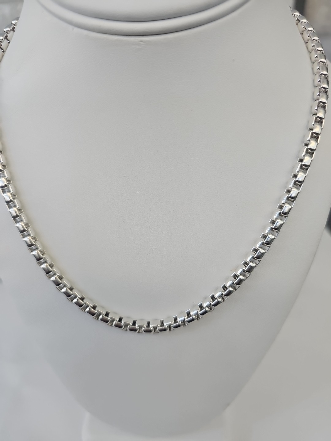 Sterling Silver 925 Solid 18'' Box Chain Necklace - image 2