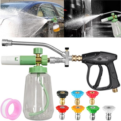 #ad Pressure Washer Foam Gun W Dual Connector Accessory Short Power Washer Gun Foam $33.99