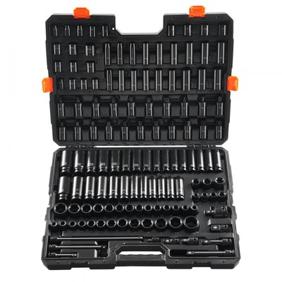 130 -teilige Socket -Set 3/8 1/2 Zoll SAE Metric Drive Entfernungstool Kit