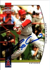 Bengie Molina signed baseball card (Anaheim Angels) 2005 Donruss Team Heroes #3
