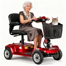 EOEOTWO Folding 4 Wheel Mobility Scooters for Senior Adult Max Load 419lbs