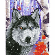 Diamond Dotz - Diamond Painting Kit - Forest Wolf Design - Intermediate Level