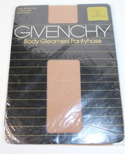 Vintage 80s Givenchy Body Gleamers Ultra Sheer Pantyhose Control Top Size C NOS