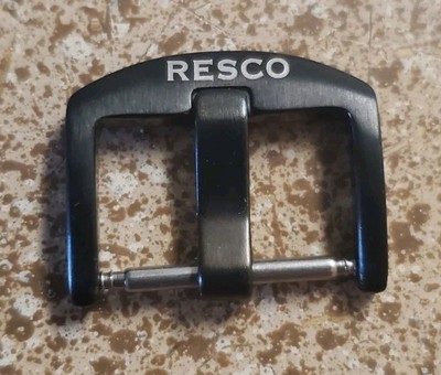 Original Signed RESCO Instruments 18mm Tang Buckle PVD Black