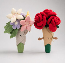 Jellycat Amuseable Rose Bouquet Plush  Soft Flower Bouquet Stuffed Toy, Nursery
