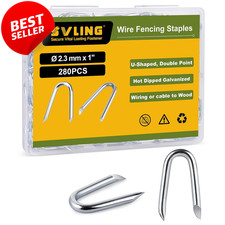 1 Inch Fence Staples 280PCS Galvanized U-Shaped Nails for Wire Fencing US