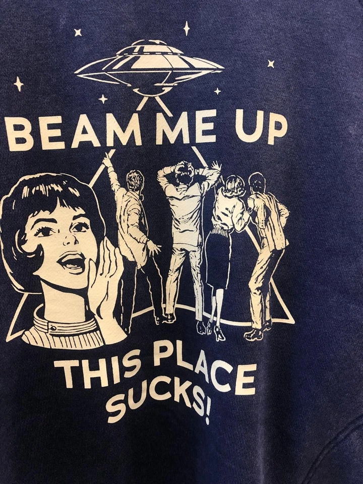 NETFLIX Stranger Things Beam Me Up Graphic Sweatshirt PRIMARK NEw Tag UK 2XS-2XL - Image 2 of 4