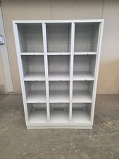 C+P robustes Metallregal 12 F&auml;cher grau 120cm breit Lagerregal