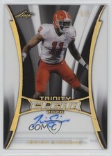 2020 Leaf Trinity Clear Spectrum Gold Holofoil 1/1 Isaiah Simmons Auto 5n4