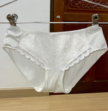 Vintage Slippery Nylon Panty Bikini Hip 34 37" Soft Floral Lace Sissy Brief Sz.5