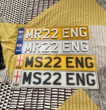 Number Plates See Image. Front & Rear.  Discounted Price. MR22 ENG/MS22ENG
