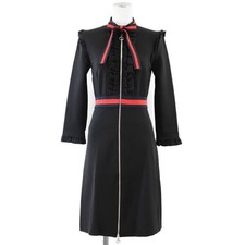 USED [EXCELLENT CONDITION] GUCCI BLACK RUFFLE DRESS VERYGOOD