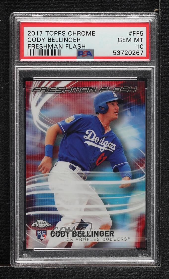 2017 Topps Chrome Freshman Flash Cody Bellinger #5 PSA 10 GEM MT Rookie RC 11b4