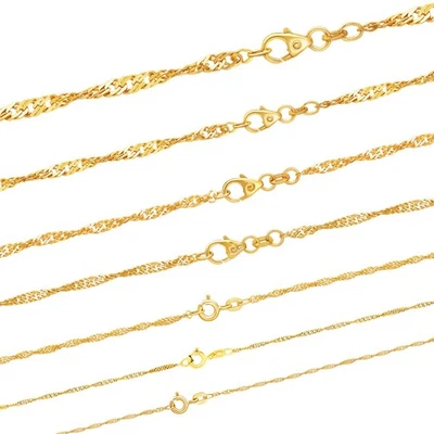 Singapurkette Halskette 333 - 8 Karat Gold Auswahl - Bild 1 von 2