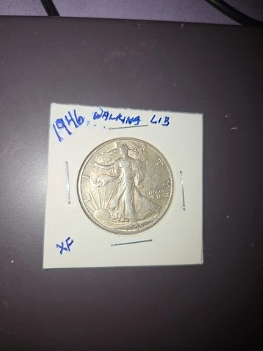1946 Walking Liberty half dollar SILVER COIN (FREE SHIPPING) XF