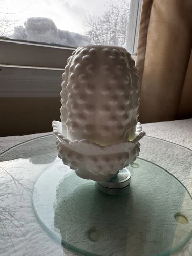 Vintage White Milk Glass Hobnail Fairy Lamp – Unmarked - Cottage core Decor