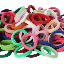 120PCS Colorful Hair Ties for Women   Soft Seamless Nylon Ponytail Holders, No D