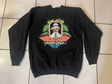 Rare Vintage 80s Panama Jack Surf Beach Black Crewneck Sweatshirt Size Large