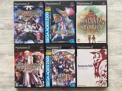 SONY PS2 Phantasy Star Universe & Generation & Radiata Stories & Romancing Saga