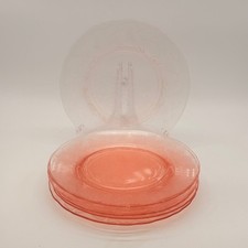 Macbeth-Evans Dogwood Pink Depression Glass Luncheon Plates 8" Floral Scalloped