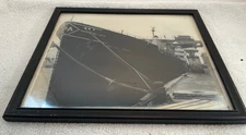 VTG Framed Silver Gel Photograph Raphael Semmes Confederate Captain Cargo Ship