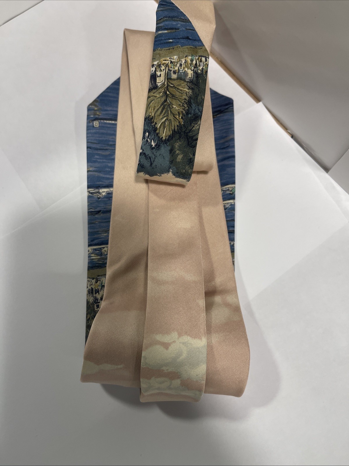 VTG Polo Ralph Lauren Rowing Bout And Pink Necktie 100percent Silk Hand Made Rare image 7