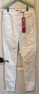 Guess Los Angeles Women s Zip Jeans Size 30 Color White Denim Pockets NWT