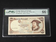 1979 Portugal Banco de Portugal 500 Escudos Pick# 170b PMG 66 EPQ Gem UNC
