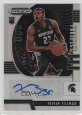2020-21 Panini Prizm Draft Picks Prospect Silver Xavier Tillman #PA-XT Auto 1rh0