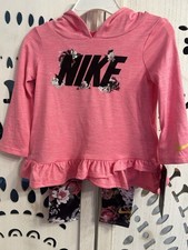 NIKE SPORT AUTHENTIC BABY GIRLS ORIGINAL BRAND NEW 2Pc LEGGINGS SET Size 12M NWT