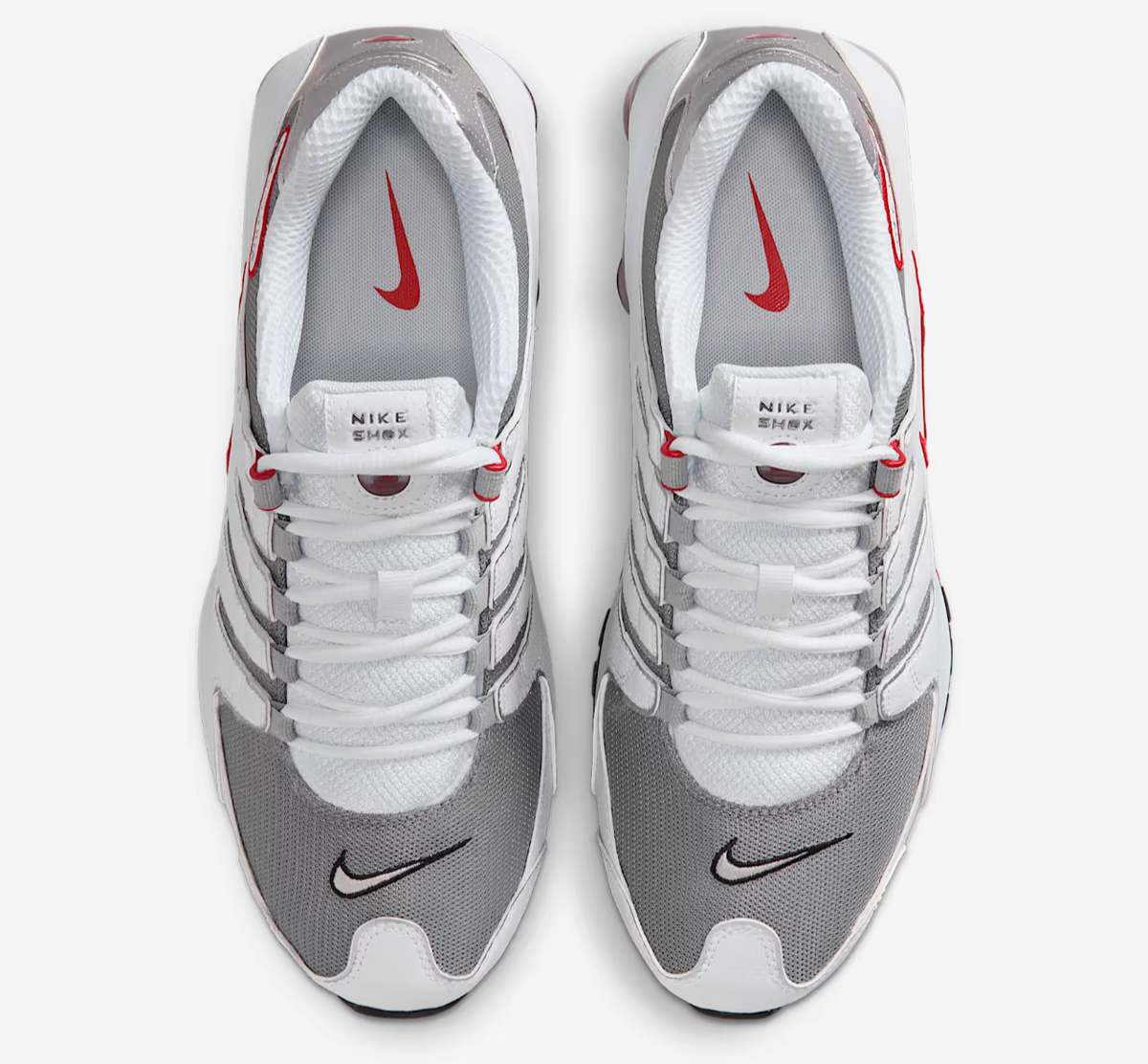 Nike Shox NZ Shoes Sport Red Cool Grey Metallic Silver Men's