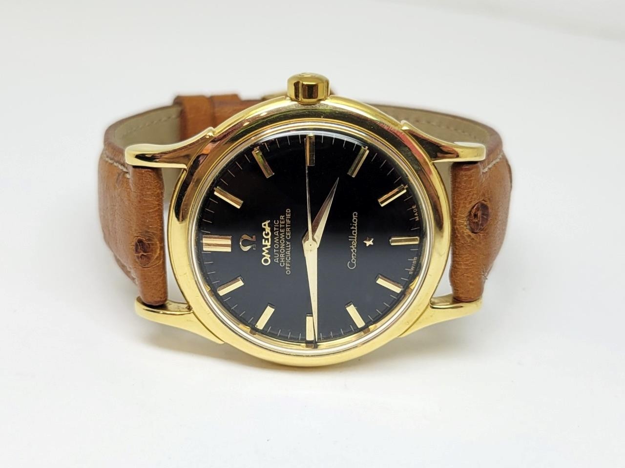 Vintage 18k OMEGA CONSTELLATION Automatic Watch 2782 c.1954 Cal.354* EXLNT image 2
