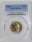 1945-S PCGS MS66+ Washington Quarter Unique Toning
