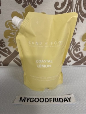 Sand + Fog Coastal Lemon Hand Soap Refill 32oz Aloe Paraben Free Fresh Clean