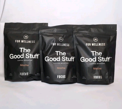 3 Pack - 30 Each FOR WELLNESS The Good Stuff Focus Mocha Coffee Booster  02/2026