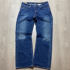 Pantalones de mezclilla Y2K de colección Abercrombie & Fitch 1892 Bootcut para hombre 34x32 lavado medio chugger