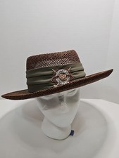 Vintage Summer Rules Woven Hat Kissimmee Bay Country Club Made In USA