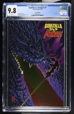 Godzilla vs Avengers #1 Okazaki Foil variant - CGC 9.8