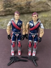 Vintage 1985 GI Joe ARAH Cobra Tomax & Xamot Action Figure w Pistol Accessories