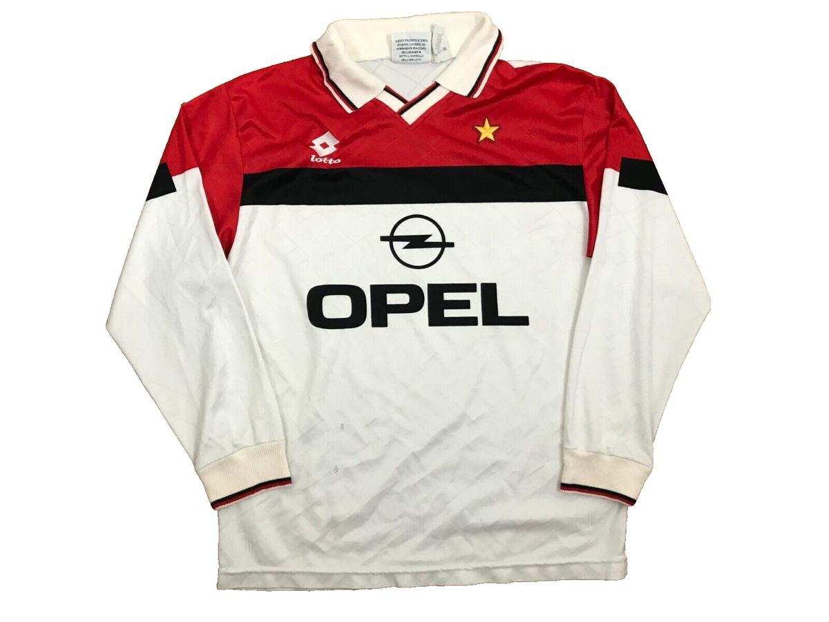 Original AC Milan 1994-1995 Away L/S Small Football Shirt Maglia
