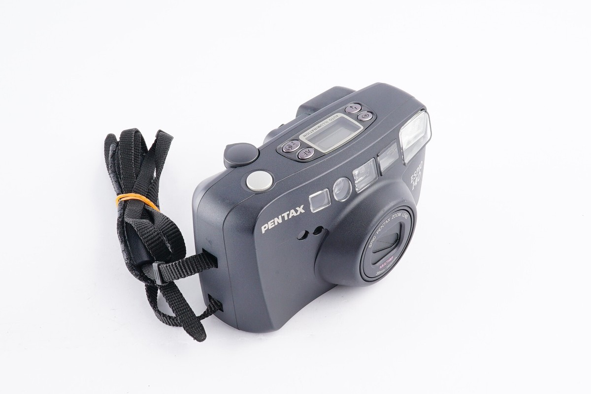 EX+++++ PENTAX ESPIO 140 Zoom Black Point & Shoot 35mm Film