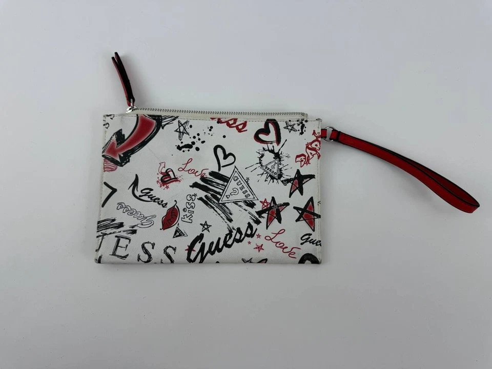 Muñequera Guess para mujer blanca con gráfico de grafito Foto 2 de 4