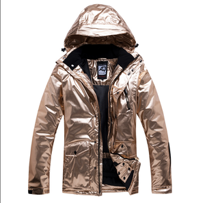 metallic snow jacket