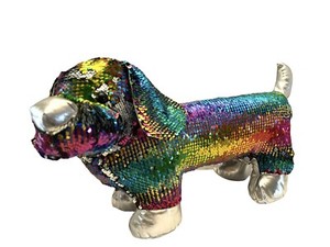 Dan Dee Collector’s Choice Dachsund Wiener Dog Rainbow Flip 19” Long Plush